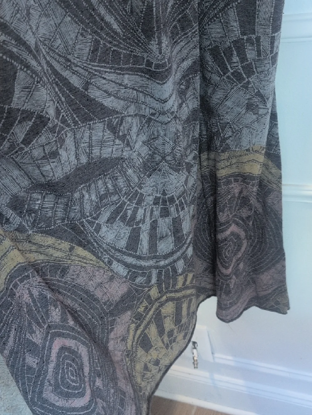 We The Free Grey Printed Maxi Dress with Spaghetti Straps